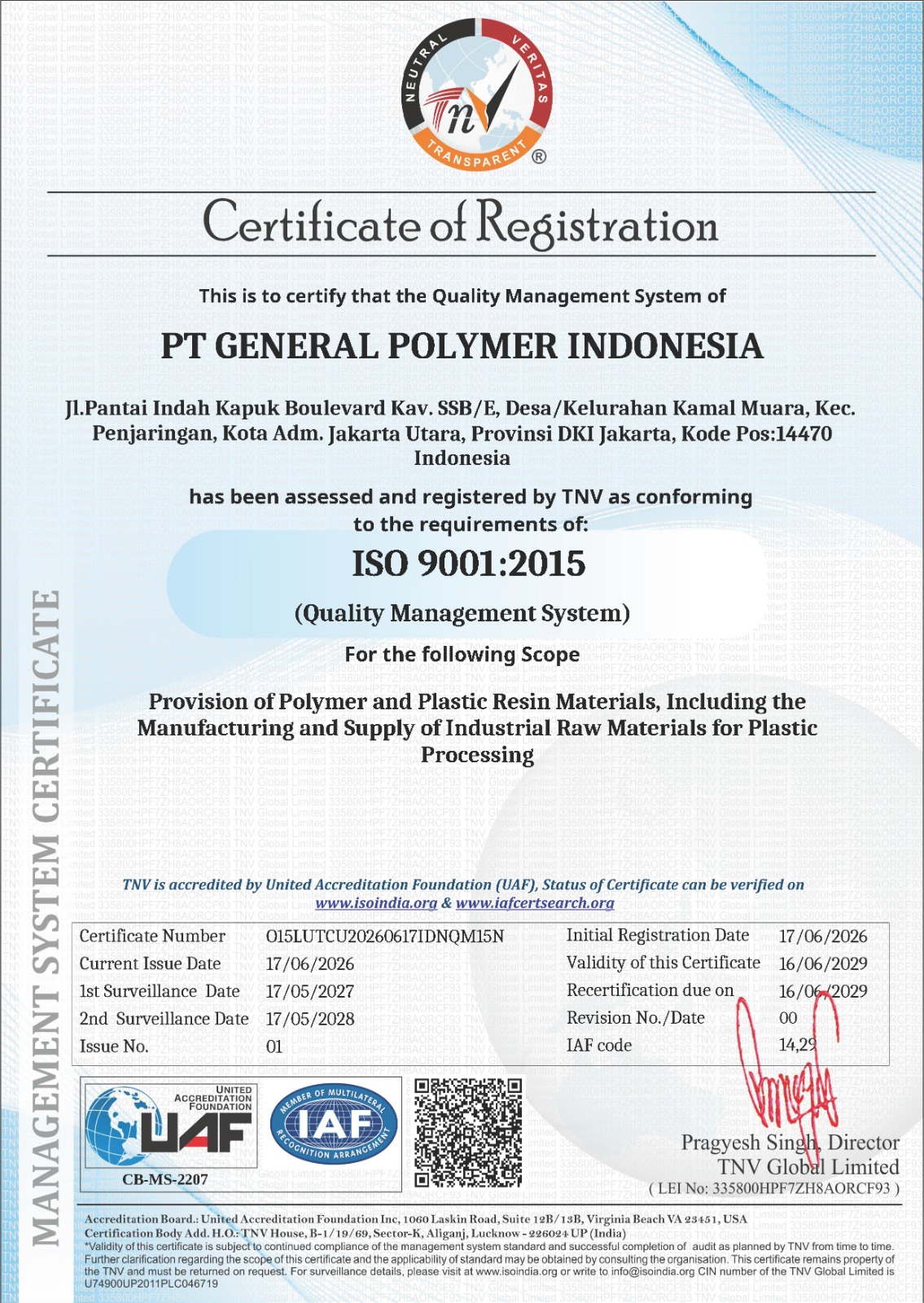 ISO Certificate